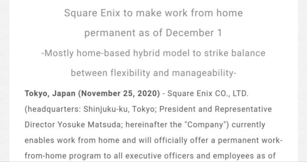 Square Enix Smart Working