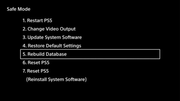 PlayStation 5 Modalità Provvisoria